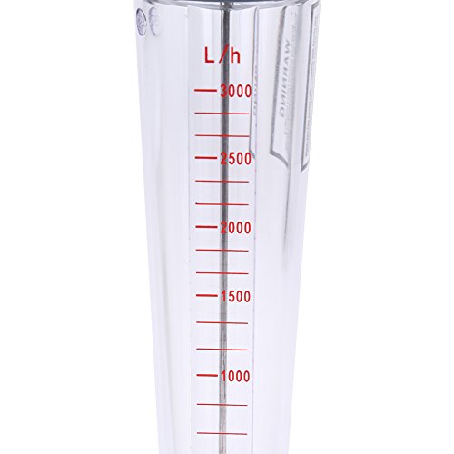 300-3000L/H Plastic Tube Water Rotameter LZS-25 Liquid Flow Meter Float Double Female Connector for DN 25 Tube