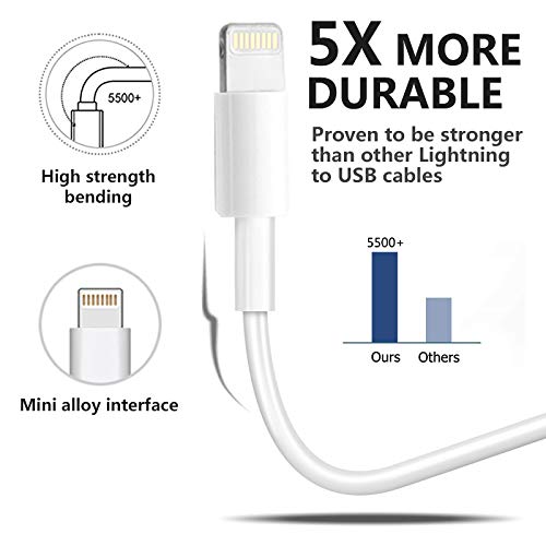 4Pack Original [Apple MFi Certified] Charger Lightning to USB Cable Compatible iPhone 11 Pro/11/XS MAX/XR/8/7/6s/6/plus,iPad Pro/Air/Mini,iPod Touch