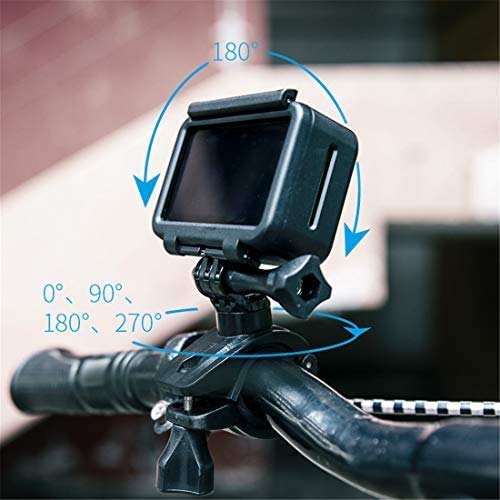 Mojosktch Bike Handlebar Mount for Insta 360 ONE X, Action Cameras and Any Round Pipe Diameter 22-32mm, 360 Rotation Bicycle Mount Holder Quick Release Mount