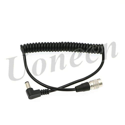 Sound Devices Spring Cable Right Angle DC to 4 pin hirose male Power Cable for ZOOM F8 for 688 644 633 Blackmagic Cinema camera 4k