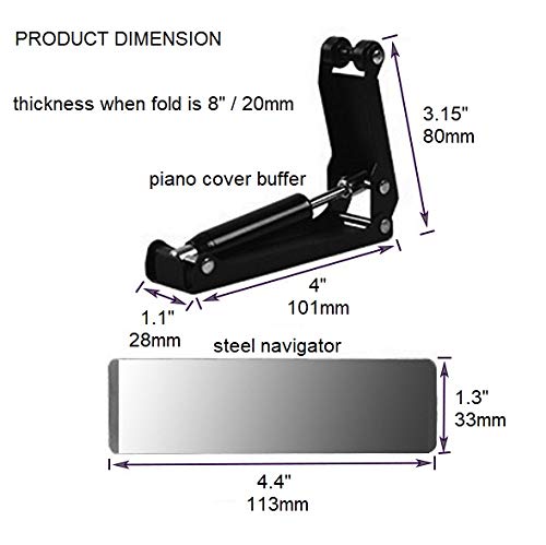 Piano Slow Soft Fall Device, Cover Buffer, Keyboard Soft-down Fallboard, Finger Protector, Steel, Cylinder, Hydraulic Anti-pinch