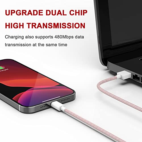 iPhone Charger [Apple MFi Certified] 6Pack 3/3/6/6/6/9 FT Long Lightning Cable Fast USB Charging High Speed Data Cord Compatible iPhone 14 13 12 11 Pro Max XR XS X 8 7 6 Plus SE - Pastel Cute Colors