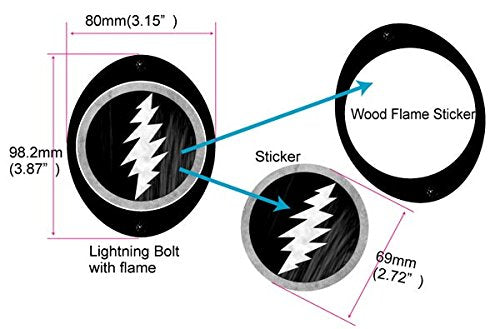 Inlay Sticker Decal For Guitar Grateful Dead Jerry Garcia's - Lightning Bolt