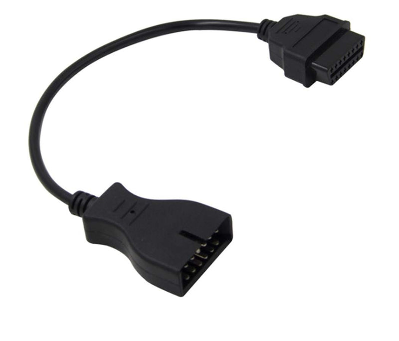 E-Car Connection 12 Pin Male to 16 Pin Female OBD OBDII Car Diagnostic Adapter Cable for GM Vehicles