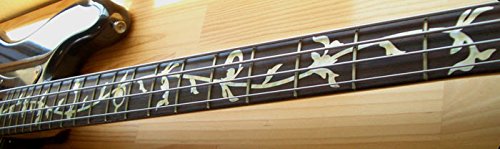 Inlay Sticker Fret Markers for Bass - Tree Of Life - White Pearl