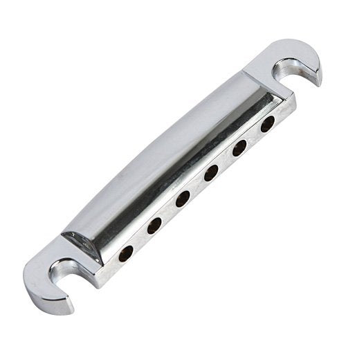 Musiclily ABR-1 Style Tune-o-matic Bridge and Tailpiece Set for Les Paul Style Electric Guitar,Chrome Set Chrome