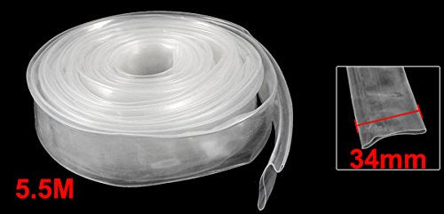 uxcell 34 mm Dia Clear White Polyolefin Heat Shrink Tube 5.5 M 18Ft