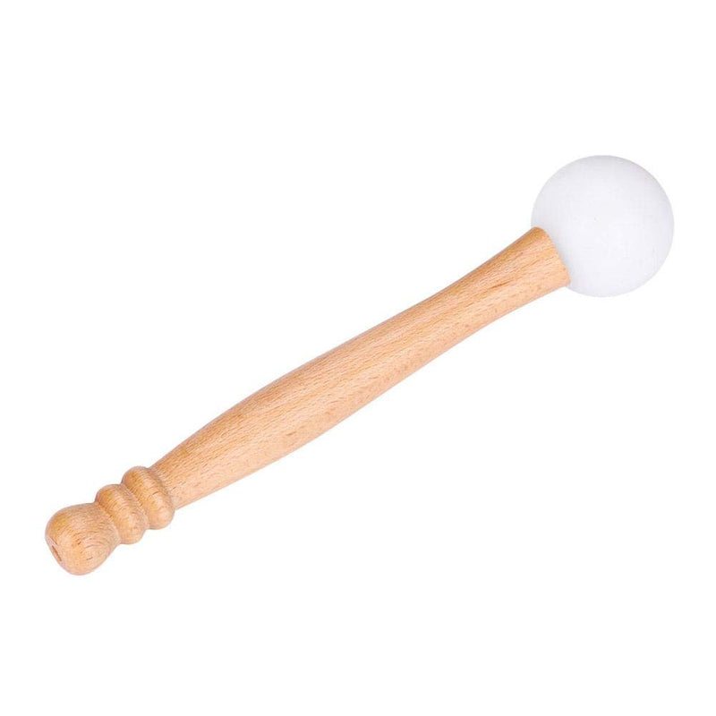 Dilwe Singing Bowl Mallet & O-ring, Rubber Head Wood Handle Mallet Stick Rubber O-ring for Playing Crystal Singing Bowl