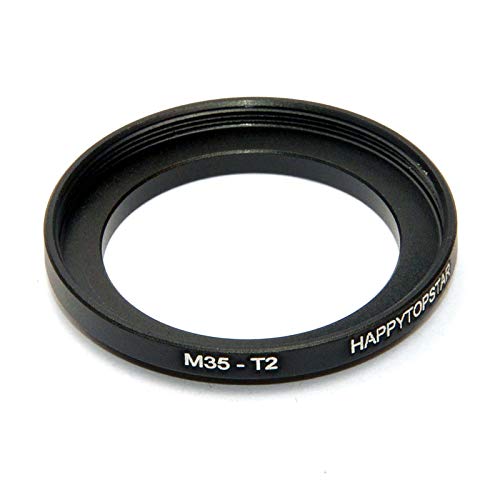 Metal M35 Male to M35-T2 mm Female 35mm 1mm Thread Pitch to T2 42mm 0.75mm Thread Pitch 35mm-42mm Step-Up Coupling Ring Adapter for Lens Filter