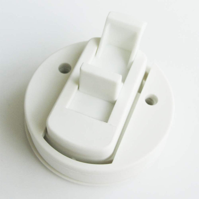 2PCS Boat 2'' Flush Pull Latch Slam Latch Hatch Round Pull Latch White Plastic for RV Boat Door Latches Deck Hatch 1/4'' Door Cabinet Hardware 2 Pieces