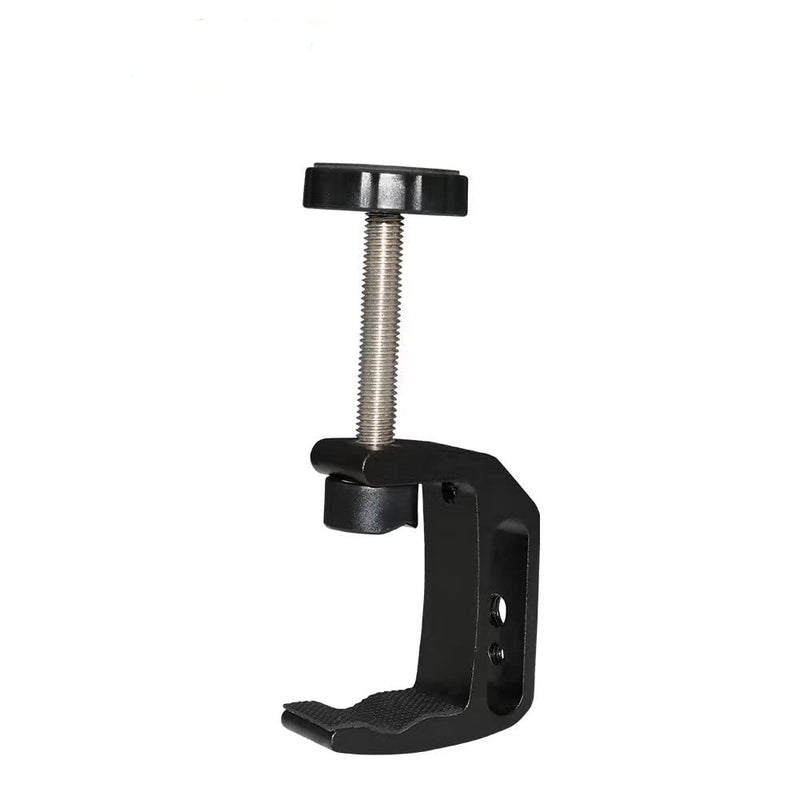 Eyluck Universal C-Clamp, Heavy Duty Sturdy 1/4 And 3/8 Thread Hole for Desktop Mount Holder, Photo Studio Photography, Quick Release U Clip Holder(Black,4-Pack)