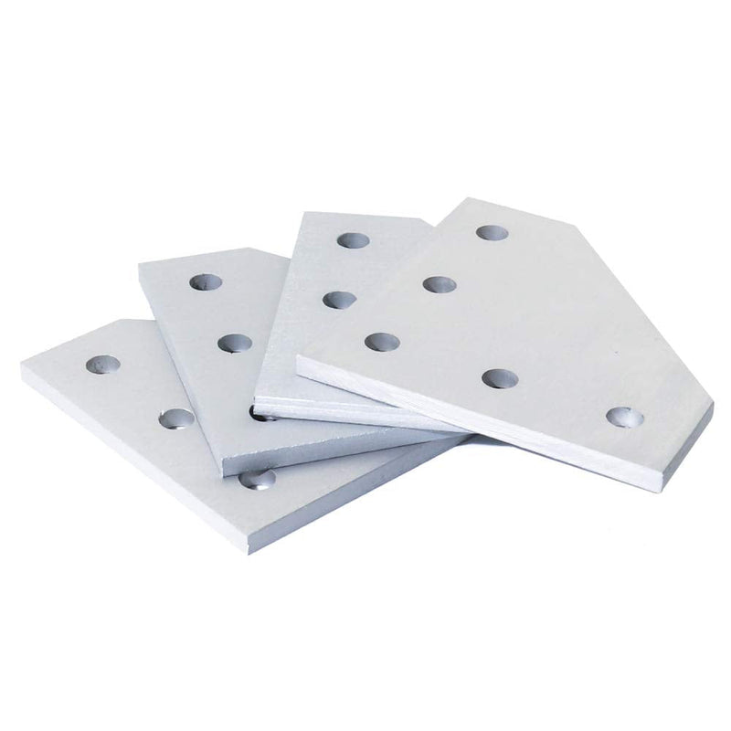 KOOTANS 4pcs 5 Hole 2020 Series L Shape Joining Plate Bracket Outside Right Angle Joint Board Connection Plate Corner Bracket for Standard 6mm T Slot Aluminum Extrusion Profile 3D Printer Frame 4pcs 2020