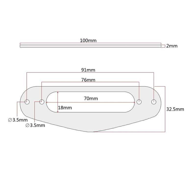 Alnicov Metal Neck Pickup Mounting Ring for Fender Strat Stratocaster Single Coil Pickup Black