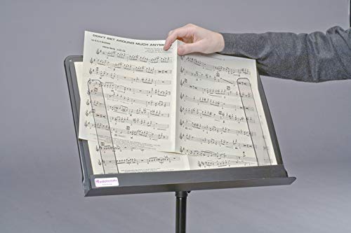 Portfolio Sheet Music Holder with built-in transparent wind clips for music stand, Musicmaide MMAZ2000 Portfolio w/Regular Clips (holds 40 sheets)