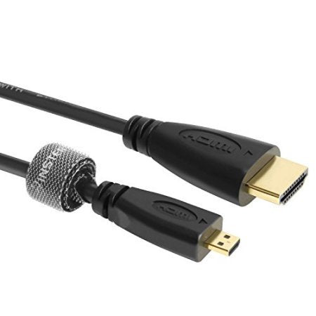 Synergy Digital Camera HDMI Cable, Works with Sony Alpha a7R II Digital Camera, 5 Ft. High Definition Micro HDMI (Type D) to HDMI (Type A) HDMI Cable