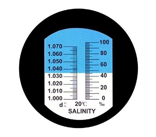 [AUSTRALIA] - Salinity Refractometer for Seawater and Marine Fishkeeping Aquarium 0-100 PPT - Dual Scale (1.0 to 1.070 S.G.) - Automatic Temperature Compensation 