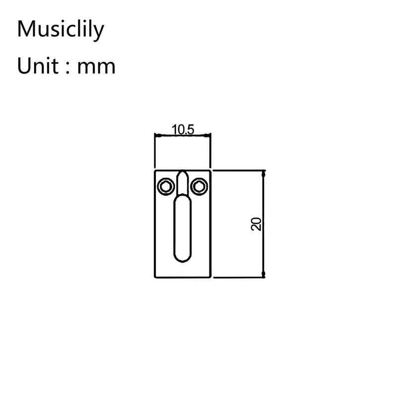 Musiclily Pro 10.5mm Stainless Steel Modern Guitar Tremolo Bridge Saddles for Fender Strat Stratocaster Tele Telecaster Electric Guitar, Chrome (Set of 6)