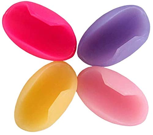Jiayouy 5pcs Flute Thumb Rest Cushion Soft Silicone Finger Cover for Flute Wind Instrument Black Purple Pink Yellow Rose Pink