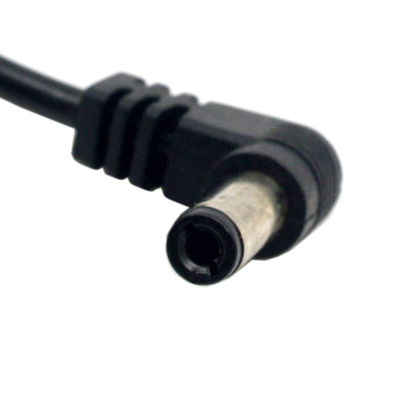 chenyang CY DC Power 5.5 x 2.1mm / 2.5mm Male to 5.5 2.1/2.5mm Male Plug Cable Right Angled 90 Degree 24AWG 60cm