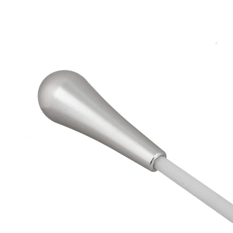 Timiy 15 Inch Length Conductor Baton Orchestra Baton Band Conducting Baton with Silver Pear Shaped Handle-Pack of 2 (Silver)