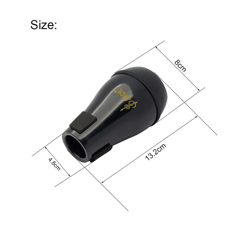 EXCEART Trombone Mute French Horn Practice Mute Silencer Black
