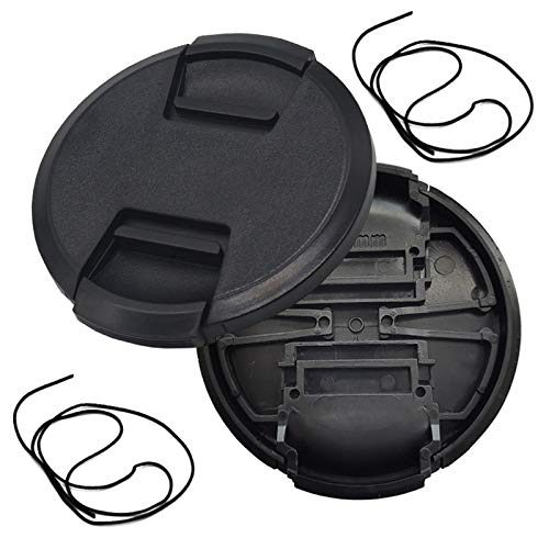 T8i 58mm Lens Cap for Canon EOS SL3 Rebel T8i(850D) Camera with EF-S 18-55mm Lens, for Fuji X-T4 X-T3 Camera with XF 18-55mm f/2.8-4 Lens, Fire Rock Second Generation Snap-On 58mm Lens Cap-2Packs