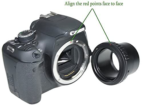 Telescope Camera Adapter for Canon Telescope Adapter, 2 inch Camera Adapter M48 X 0.75mm T Ring Adapter Telescope Mount & Inner/Outer Ring Double Structure, for Canon EOS Mount Camera 2in Eyepiece
