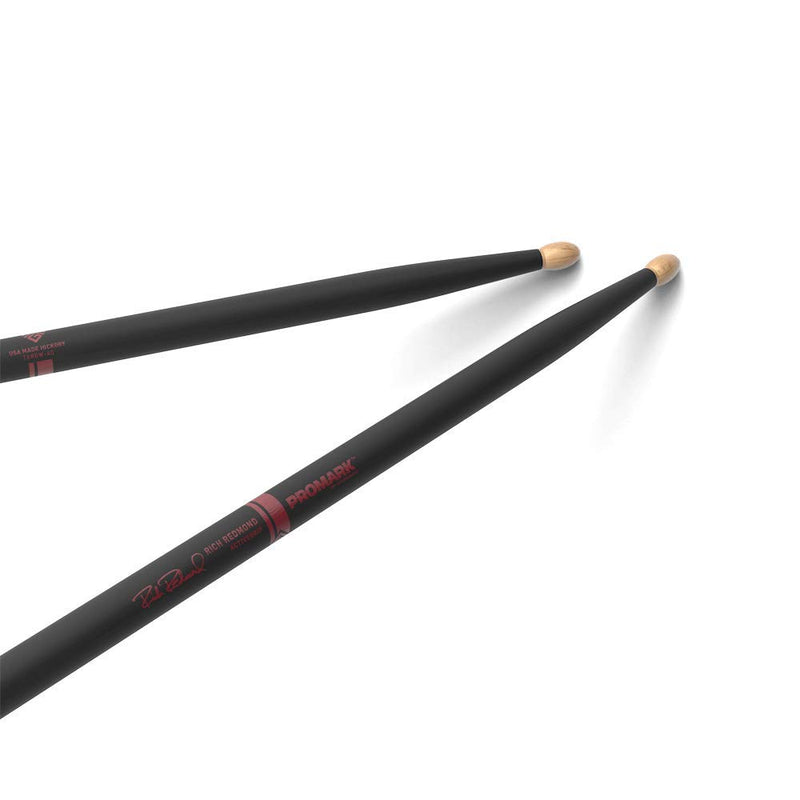 Promark ActiveGrip Forward Drumsticks, Acorn Tip, Black, Rich Redmond Signature