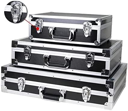 Heyiarbeit 10PCS Suitcase Hasp 1.61" x 1.10" Iron Small Size Silver Latch with Keys and Screws