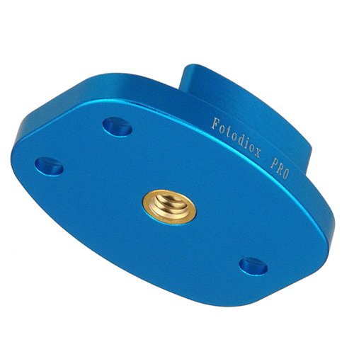 GoTough Blue QR Mount with Pilot Holes – All Metal, Versatile Quick Release Plate with 1/4”-20 Tripod Screw and Pilot Holders Compatible with GoPro HERO3, HERO3+, HERO4, HERO5, HERO6, HERO7 Quick Rele With Screw Holes