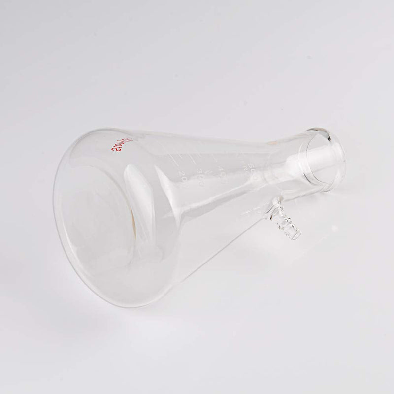 StonyLab Glass 500ml Heavy Wall Borosilicate Glass Filtering Flask, Bolt Neck with Tubulation, 500ml 500 ml