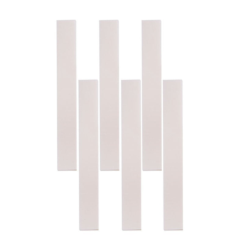 Guitar Bone Saddle 6Pcs Bone Guitar Bridge Saddle Blank for Acoustic Classical Guitar Mandolin Banjo Ukulele