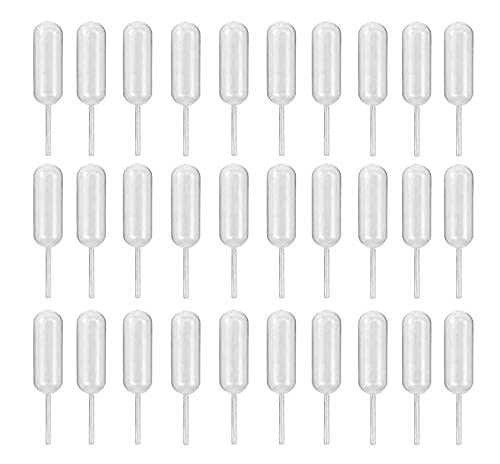 300 Pieces 4ml Cupcake Pipettes, Food Grade Plastic Disposable Pipettes Mini Liquid Injector (300-A) 300-A