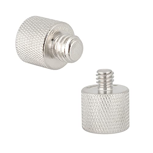CAMVATE 1/4" Female to 3/8" Male & 3/8"-16 Female to 1/4"-20 Male Screw Adapter for Tripod and Camera and Qr Plate/Adapter Brass - 0910