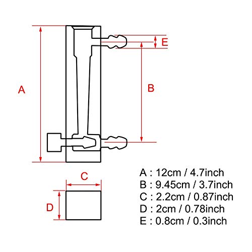 Gas Flowmeter, LZQ-7 Flowmeter 1-10LPM Flow Meter with Control Valve for Oxygen Air Gas