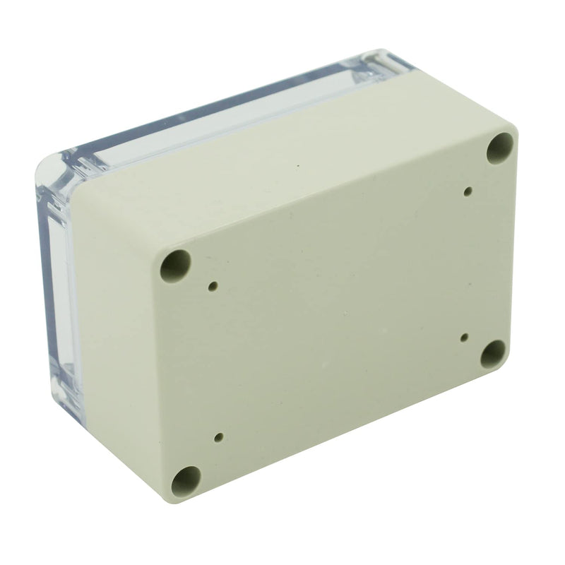 UHZBTEC Clear Lid Waterproof ABS DIY Project Enclosure Box with Cable Gland Plastic Junction Box for Electronics 3.93 x 2.67 x 1.96 inch ( 100 x 68 x 50 mm ) 3.9''x2.7''x2'' Clear Lid