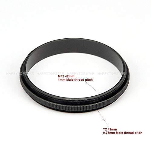 Metal M42 to T / T2 Male to Male 42mm to 42mm M42-T2 T Step Coupling Ring Adapter for Lens Filter Telescope