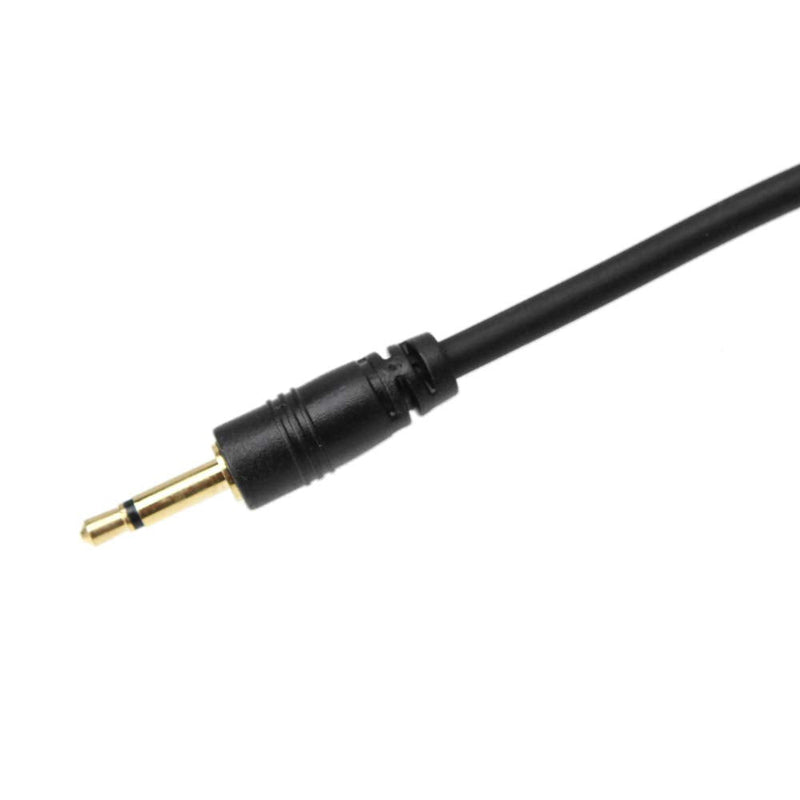 Foto&Tech 2.5 mm Jack to Male Flash PC Sync Coiled Cable with Screw Lock for Trigger Studio Light, 12-Inch Coiled to 34-Inch Max Stretch