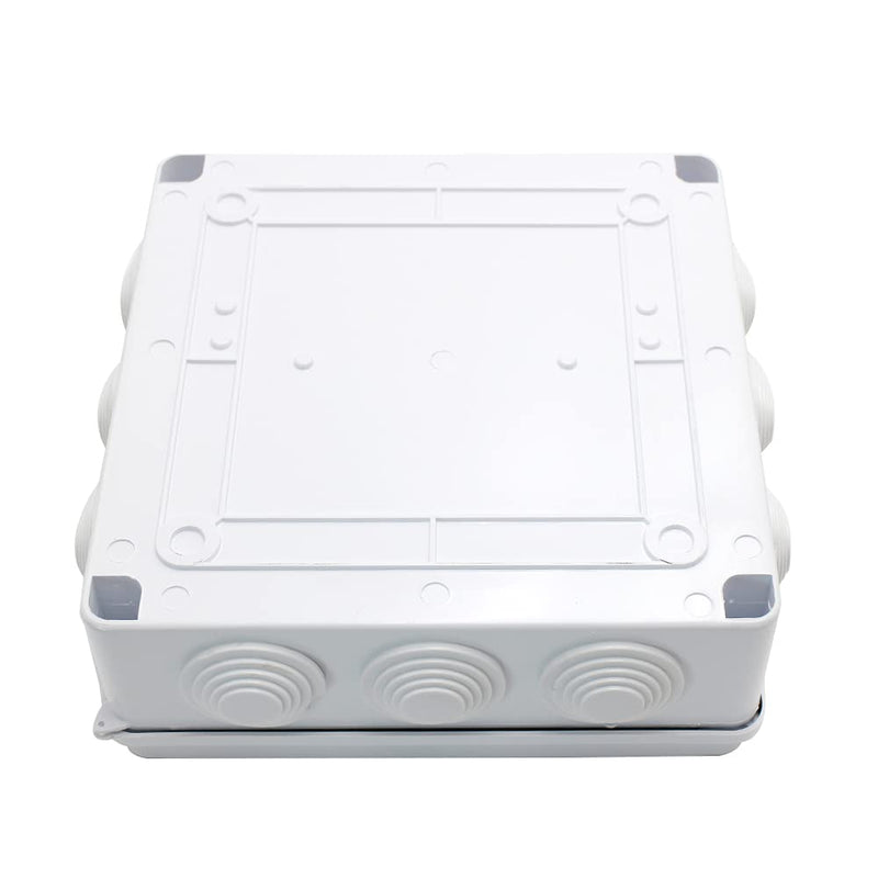 MAKERELE IP65 Junction Box ABS Plastic Waterproof Project Box ,Electrical Power Cord Encloure Universal Project Box White 7.9”×7.9”×3.1”inch(200×200×80mm) 7.9"*7.9"*3.1"