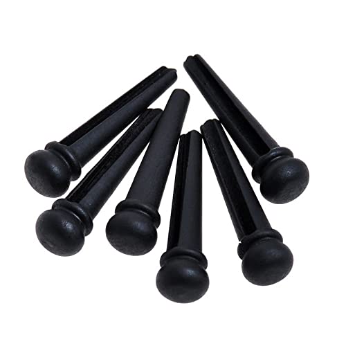 [AUSTRALIA] - MUSICAL STRING 6 Piece ebony Guitar Bridge Pins for Acoustic Guitar 