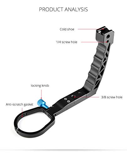 Aluminum Alloy Handy Sling Hand Grip Handle for Ronin S SC Gimbal Neck Ring Mounting Handheld Camera Stabilizer Accessories Extension Connect LED Light Monitor Microphone (for Ronin SC) For Ronin SC