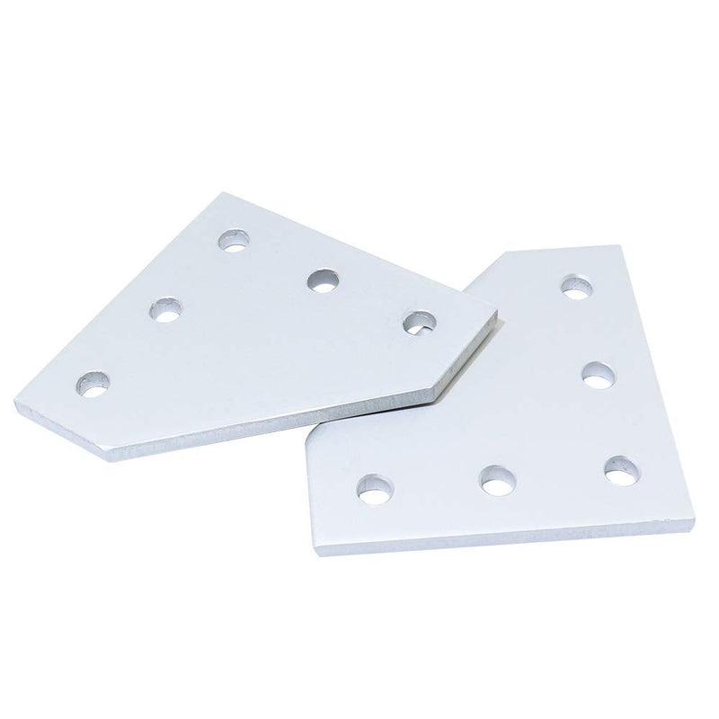 KOOTANS 4pcs 5 Hole 2020 Series L Shape Joining Plate Bracket Outside Right Angle Joint Board Connection Plate Corner Bracket for Standard 6mm T Slot Aluminum Extrusion Profile 3D Printer Frame 4pcs 2020