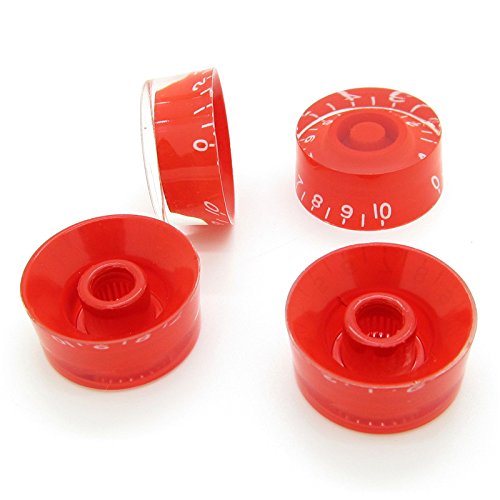 Red Black Gold Speed Control Tone Volume Knobs for LP Les Paul Guitar Pack of 4