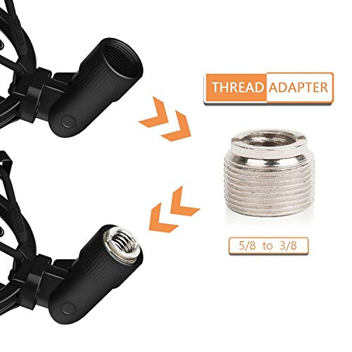 [AUSTRALIA] - Boseen Microphone Shock Mount Mic Holder, Anti-Vibration Suspension Shock Mount Mic Holder Clip for 43mm-47mm Diameter Condenser Microphone 