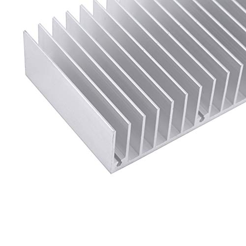 Aluminum Heat Sink Heatsink Module Cooler Fin for High Power Amplifier Transistor Semiconductor Devices with Dense 24 pcs Fins 5.9"x 2.3" x 0.98"1pc/ 150 mm (L) x 59mm (W) x 25mm (H)