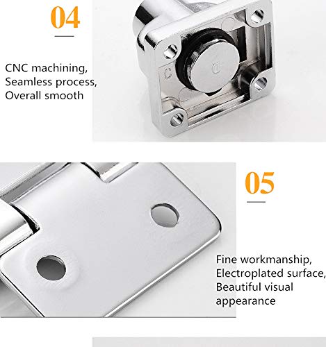 2 Packs Keyed Hasp Locks Twist Knob Keyed Locking Hasp for Small Doors, Cabinets and More,Stainless Steel Steel, Hasp Lock Catch Latch Safety Lock Door Lock with Keys (4inch, Silver) 4inch