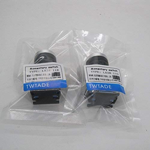 TWTADE/Red Green Momentary Switch, Red Mushroom Emergency Stop Latching Push Button Switch,3 Positions 2NO Latching Select Selector Switch Station Box (Quality Assurance for 3 Years) hz-11ZS-20X-GR