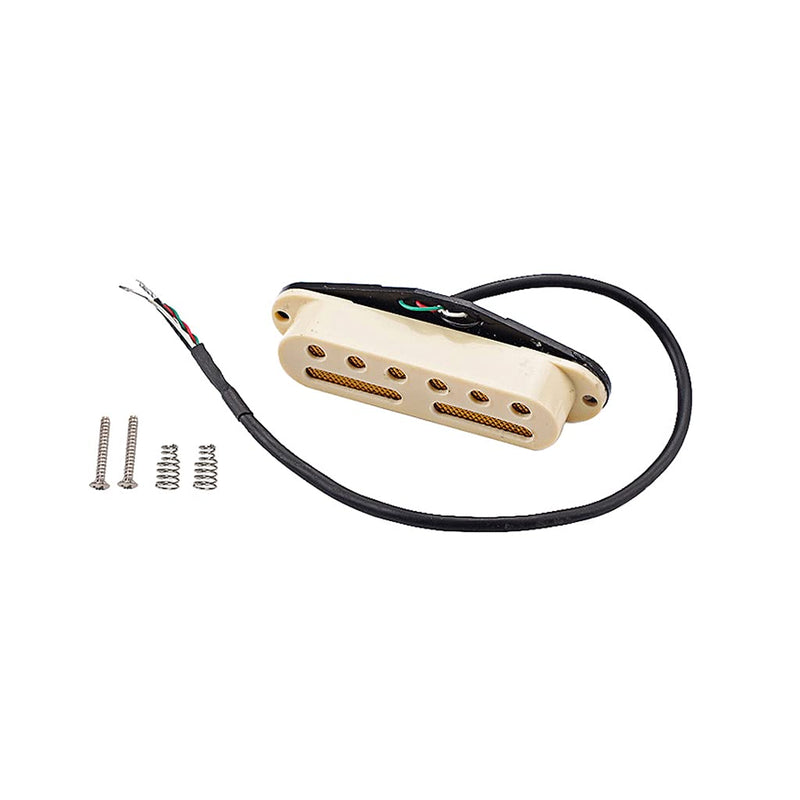 Alnicov Guitar Hot Rails Pickup,Dual Coil 4 Wires Mini Humbucker Neck Pickup for ST Stratocaster Guitar Parts