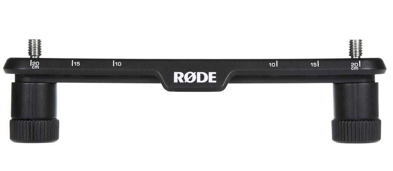 RØDE Stereo Bar 20cm Stereo Array Spacing Bar & Tiger MCA68-BK Microphone Boom Stand, Mic Stand with Free Mic Clip - Black + Stand