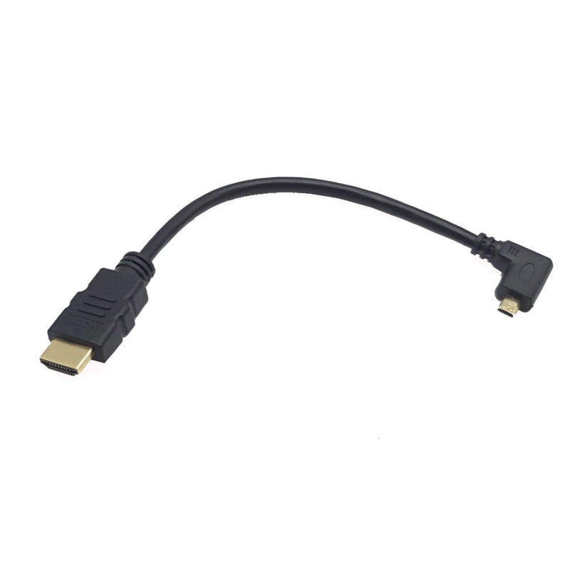 [AUSTRALIA] - Seadream 8inch 90 Degree Left Angle Micro HDMI Male To HDMI Male Cable Connector (1Pack) (Left Angled) Left Angled 